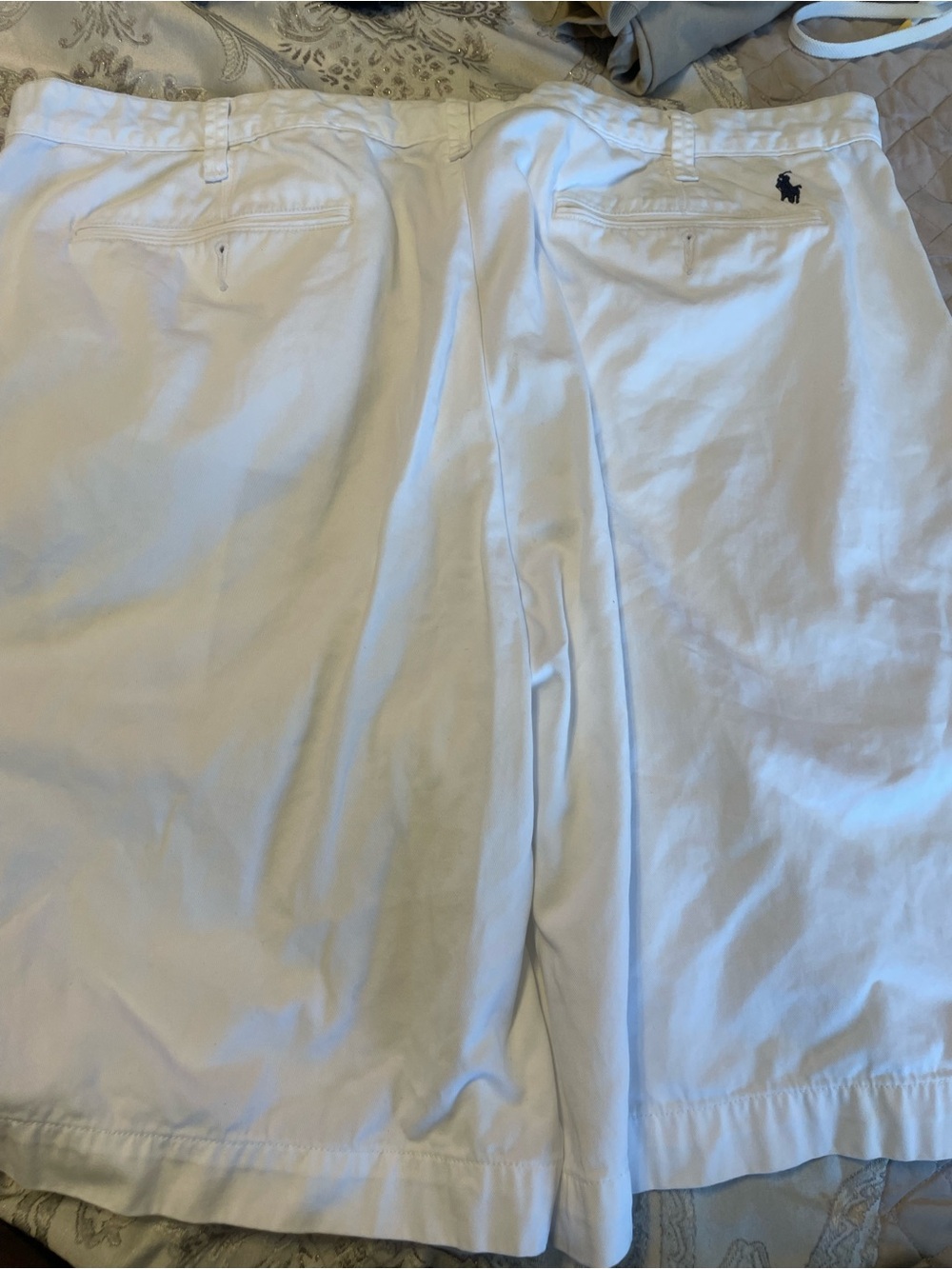 Ralph Lauren White Men's Flat-Front Chino Shorts